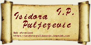 Isidora Puljezević vizit kartica
